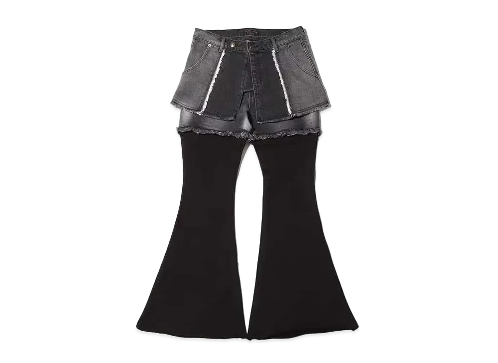 atmos pink x Riehata Different Material Docking Design Bottom "Black"