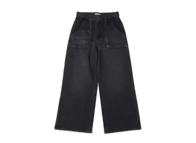 atmos pink Low-Rise Fringe Denim Pants "Black"