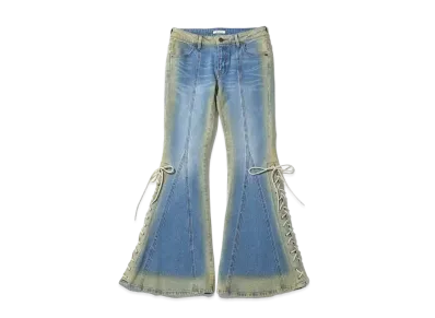 atmos pink Low-Rise Lace-Up Denim Pants "Blue"