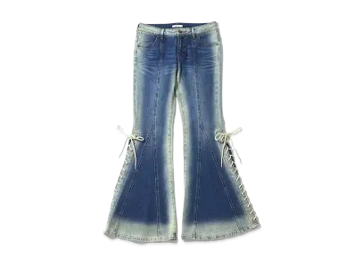 atmos pink Low-Rise Lace-Up Denim Pants "Indigo"