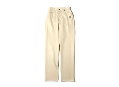 atmos pink Faux Leather Cut Pants "White"