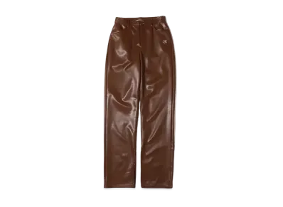 atmos pink Faux Leather Cut Pants "Brown"
