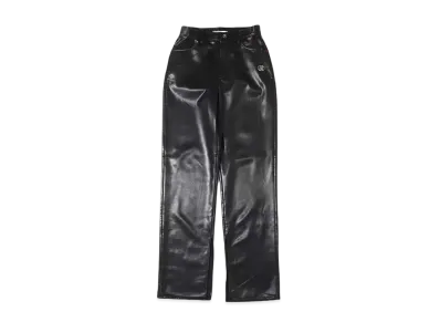 atmos pink Faux Leather Cut Pants "Black"