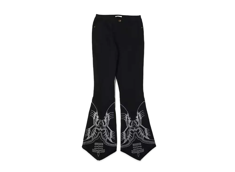 atmos pink Design Flare Pants "Black"