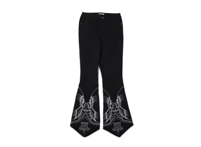 atmos pink Design Flare Pants "Black"