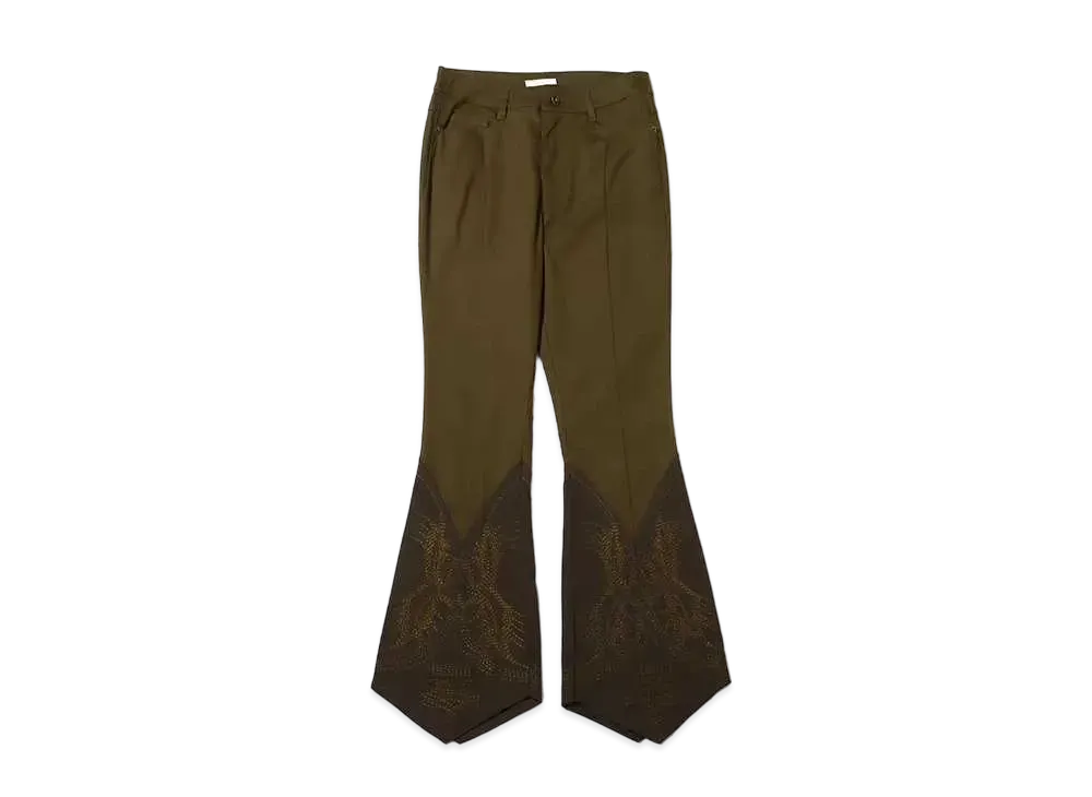 atmos pink Design Flare Pants "Khaki"