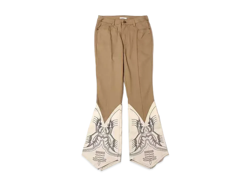 atmos pink Design Flare Pants "Beige"