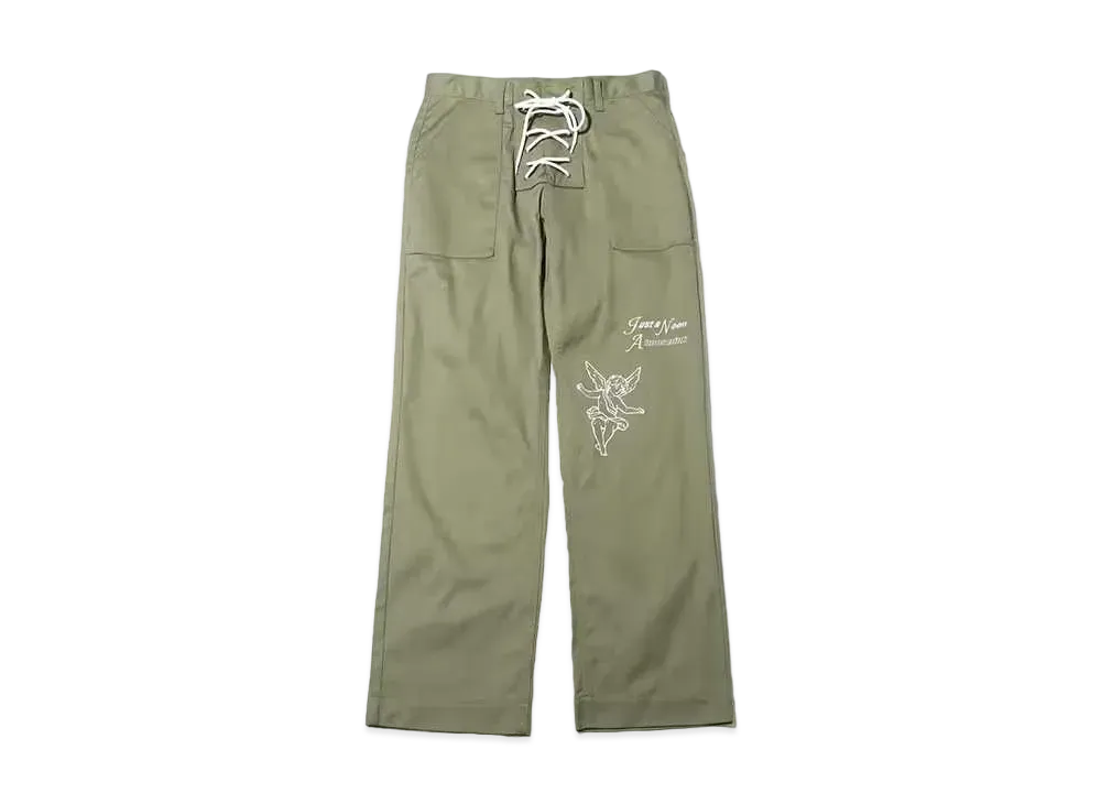 atmos pink x Just Annoon Lace-Up Work Pants "Khaki"