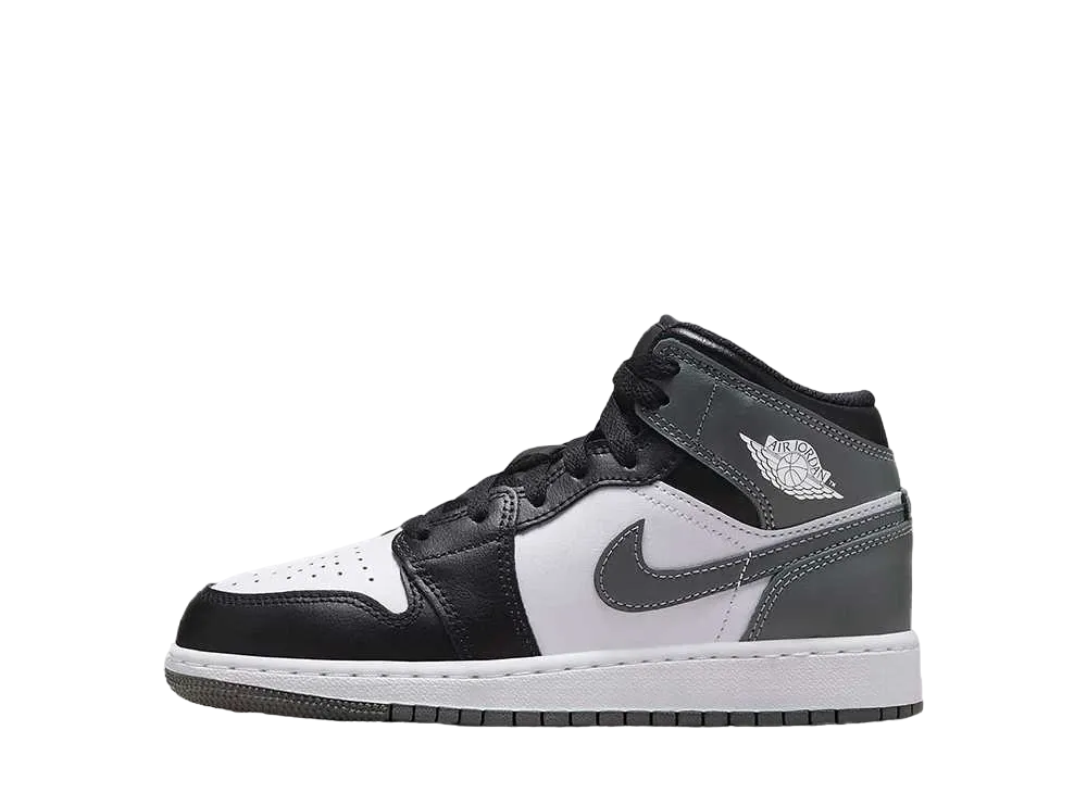 ナイキ GS エアジョーダン1 ミッド "ブラック/ホワイト/アイアングレー"