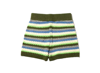 atmos pink Border Knit Shorts "Green"