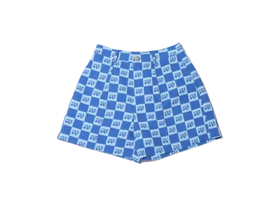 atmos pink Checkered Gala Shorts "Blue"