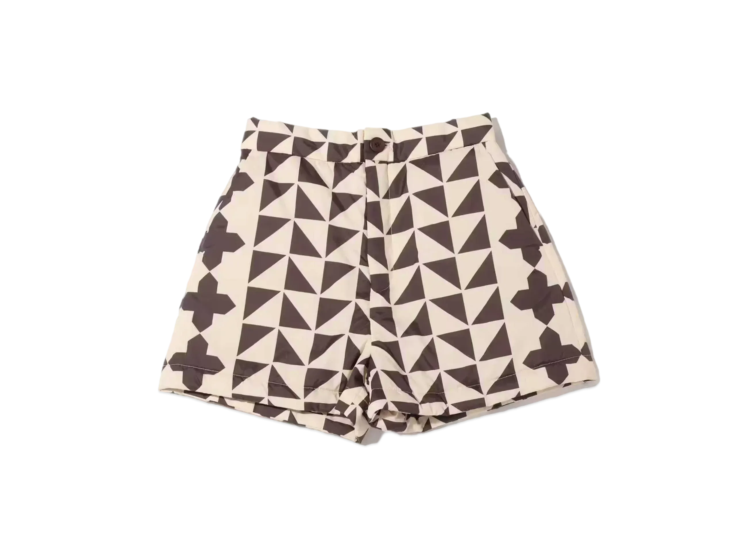 atmos pink Nakawata Quilt Gala Shorts "Beige/Brown"