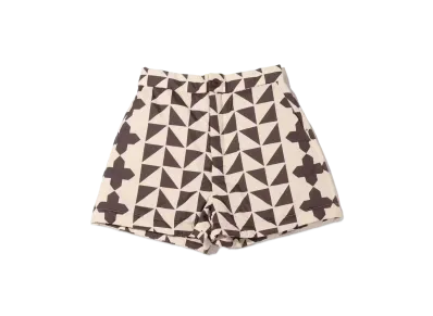 atmos pink Nakawata Quilt Gala Shorts "Beige/Brown"