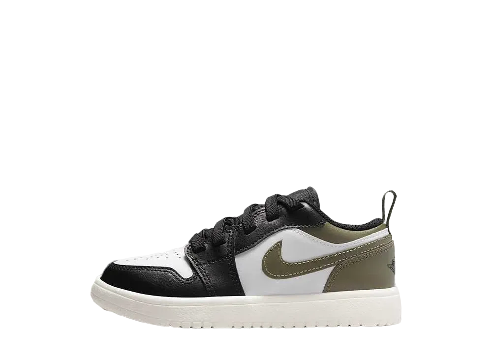 ナイキ PS エアジョーダン1 ロー ALT "ブラック/ミディアムオリーブ/セイル/ホワイト" (キッズ)