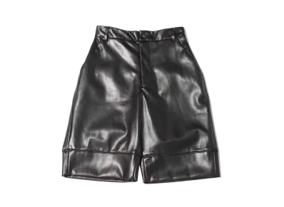 atmos pink Faux Leather Shorts "Black"