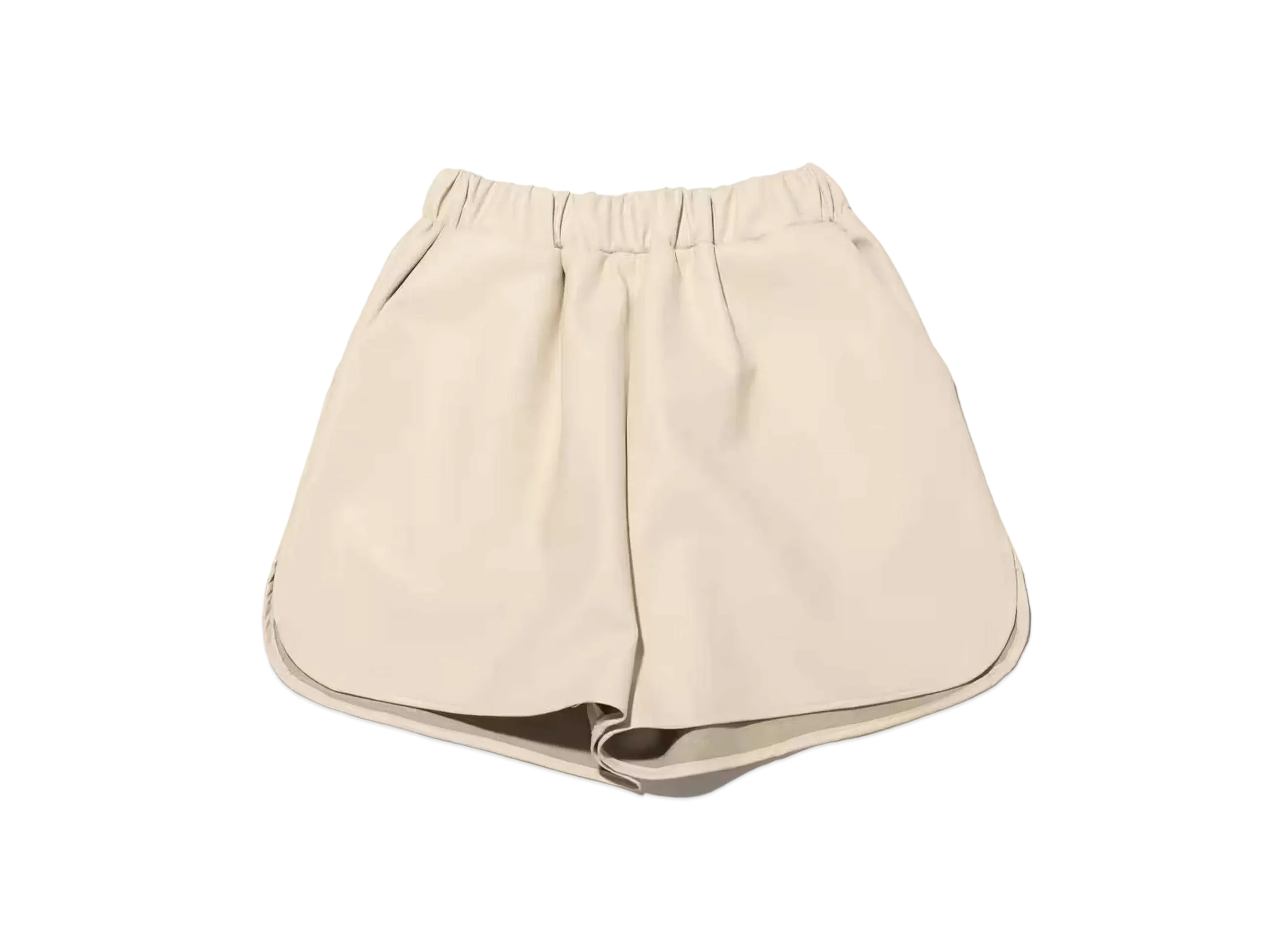 atmos pink Faux Leather Shorts "Ivory"