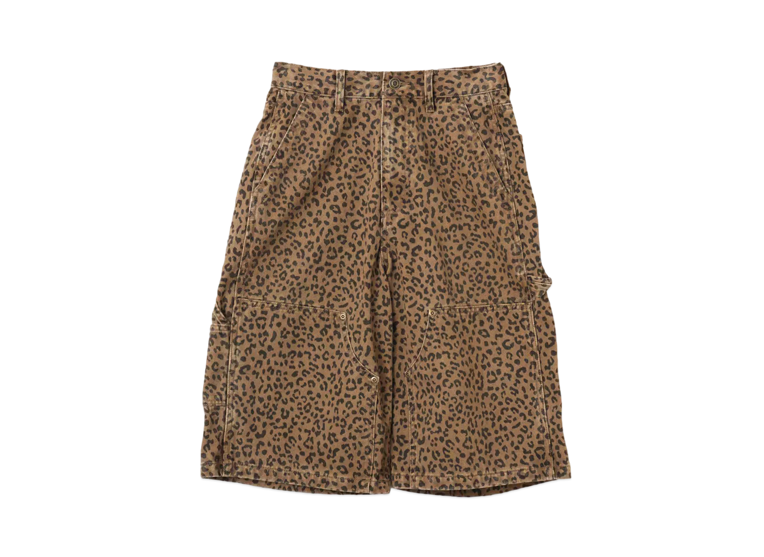 atmos pink Painter Half Pants "Leopard"