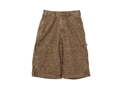 atmos pink Painter Half Pants "Leopard"