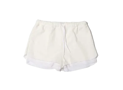 atmos pink Guacamole Mesh Layered Sweat Shorts "White"