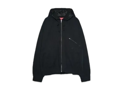 Supreme Leather Collar Utility Jacket "Black"