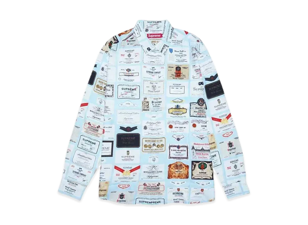 Supreme Label Shirt "Light Blue"