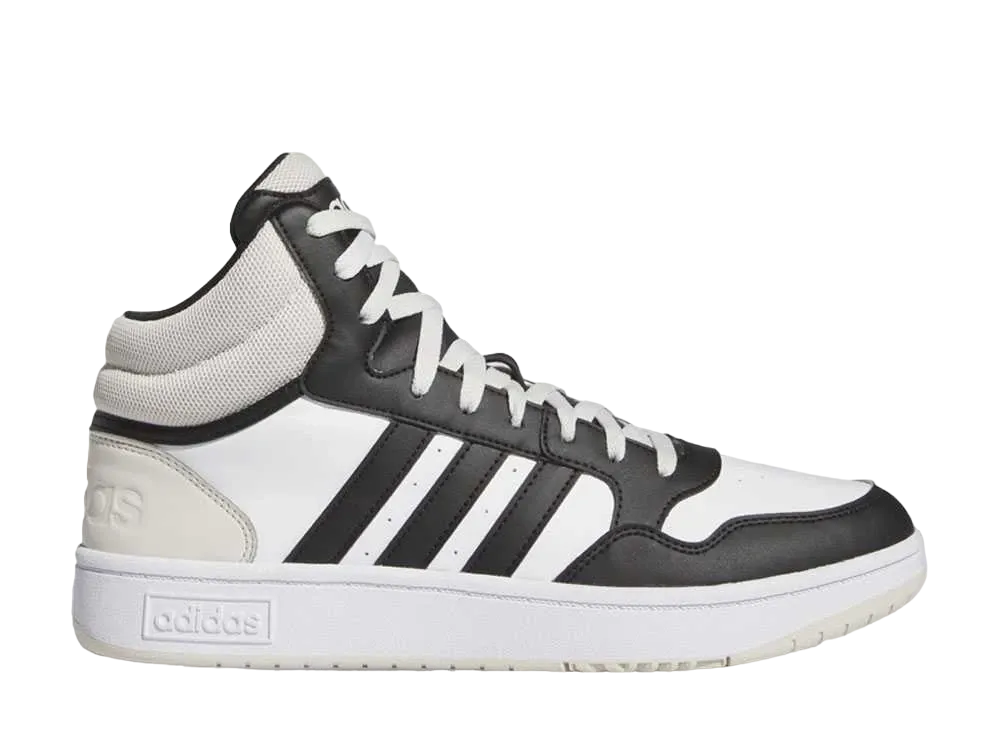 adidas Hoops 3.0 Mid Lifestyle Basketball Classic Vintage "Footwear White/Core Black/Orbit Gray"