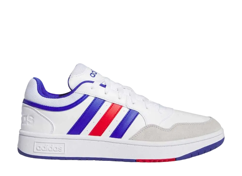 adidas Hoops 3.0 "Footwear White/Lucid Blue/Better Scarlet"