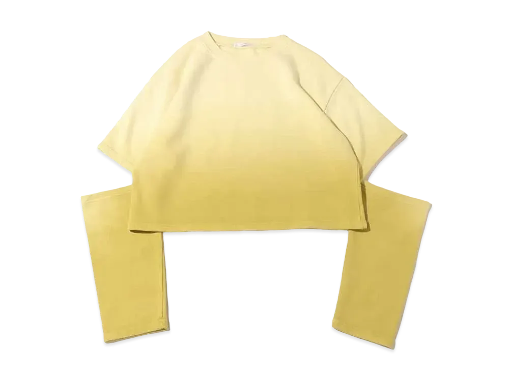 atmos pink Sleeve Cut Gradient Tops "Yellow"