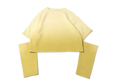 atmos pink Sleeve Cut Gradient Tops "Yellow"