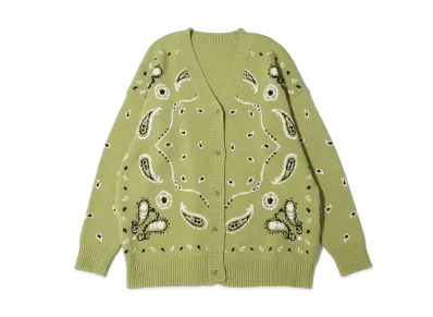 atmos pink x Riehata Paisley Gala Cardigan "Green"