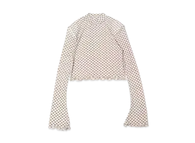 atmos pink Checkered Flag Mellow Organdy Top "Gray"