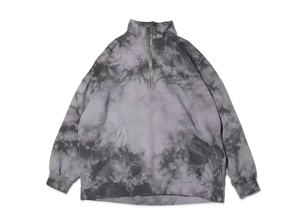 atmos pink Tie-Dye Half-Zip Tops "Gray"