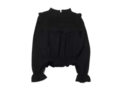 atmos pink Square Ruffle Blouse "Black"