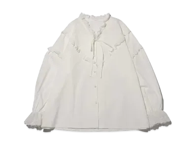 atmos pink Lace Blouse "White"