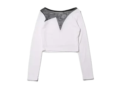 atmos pink Atmos Pink Organza Docking Rib Top "White"