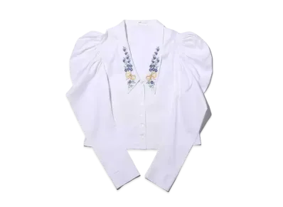 atmos pink Puff Shoulder Blouse "White"