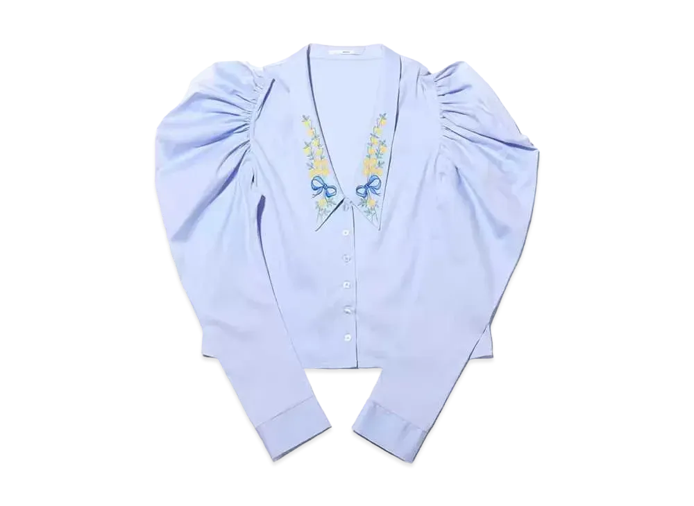 atmos pink Puff Shoulder Blouse "Sax"