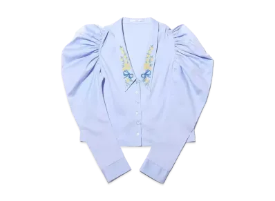 atmos pink Puff Shoulder Blouse "Sax"