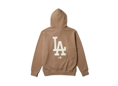 NEW ERA MLB Apparel Fleece Sweat Pullover Hoodie Los Angeles Dodgers "Milk Tea"