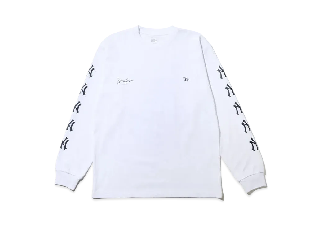 NEW ERA MLB Apparel Regular Fit Long Sleeve Cotton T-Shirt New York Yankees "White"