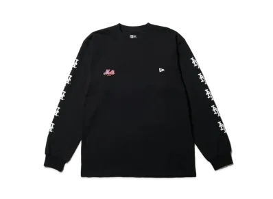 NEW ERA MLB Apparel Regular Fit Long Sleeve Cotton T-Shirt New York Mets "Black"