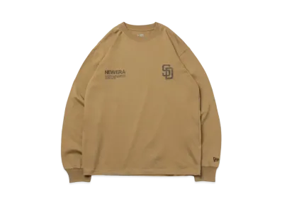 NEW ERA MLB Apparel Regular Fit Long Sleeve Cotton T-Shirt San Diego Padres "Khaki"