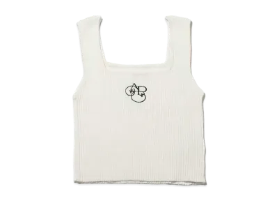 atmos pink Rib Knit Short Tank Top "White"