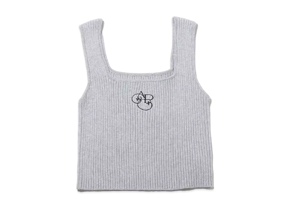 atmos pink Rib Knit Short Tank Top "Gray"