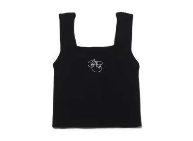 atmos pink Rib Knit Short Tank Top "Black"