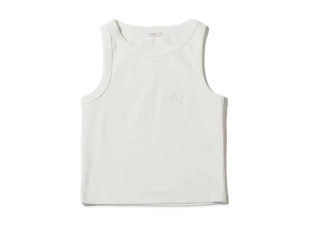 atmos pink Ribbed Amethyst Tank Top "White"