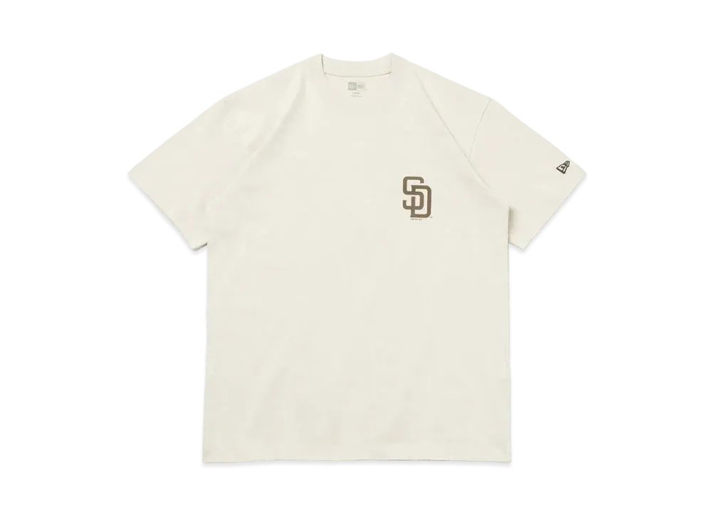 NEW ERA MLB Apparel Regular Fit Short Sleeve Cotton T-Shirt World Series San Diego Padres "Stone"