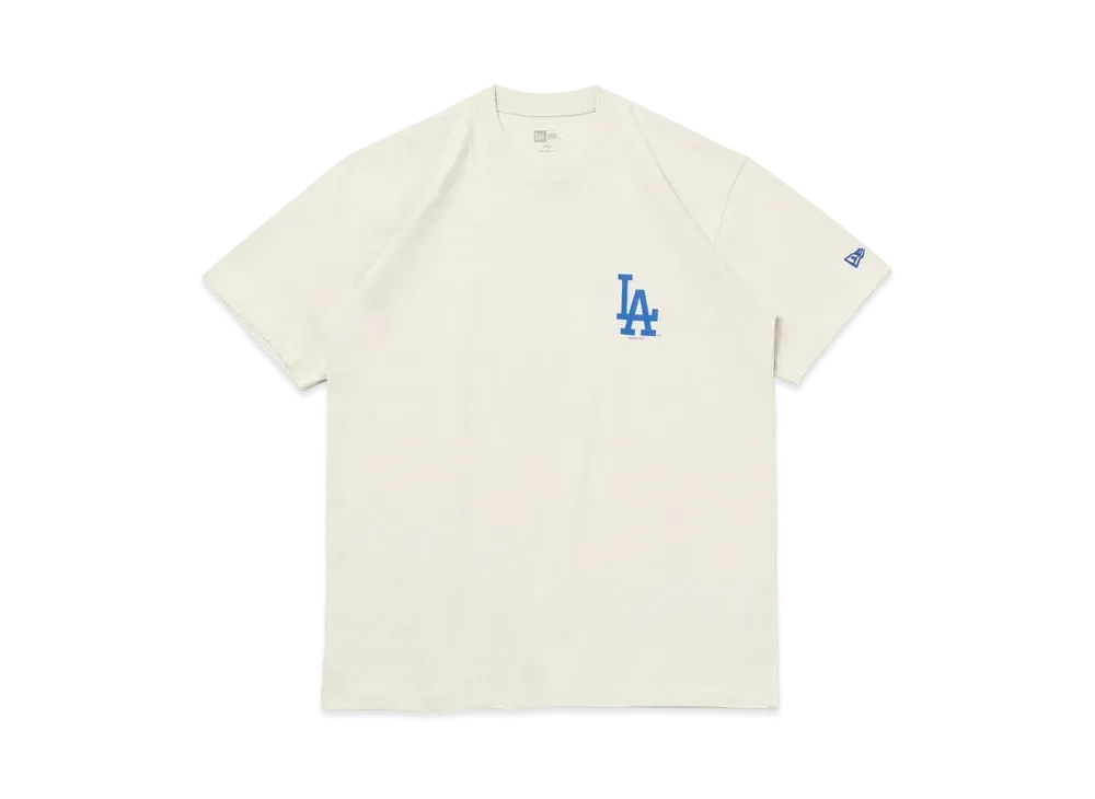 NEW ERA MLB Apparel Regular Fit Short Sleeve Cotton T-Shirt World Series Los Angeles Dodgers "Stone"