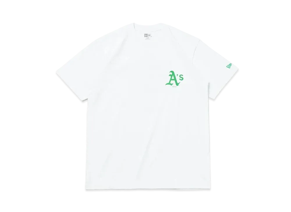 NEW ERA MLB Apparel Regular Fit Short Sleeve Cotton T-Shirt World Series Oakland Athletics "White"