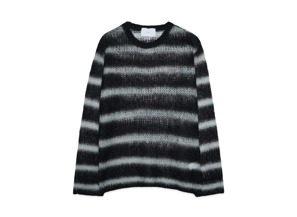 SUGARHILL MOHAIR STRIPE PULLOVER "MINT STRIPE"